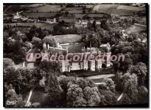 Modern Postcard View Aerienne Meillant Chateau feudal Partle