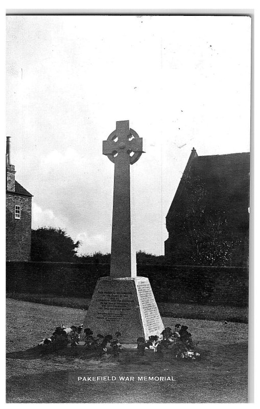 Pakefield War Memorial Suffolk England Military RPPC Postcard