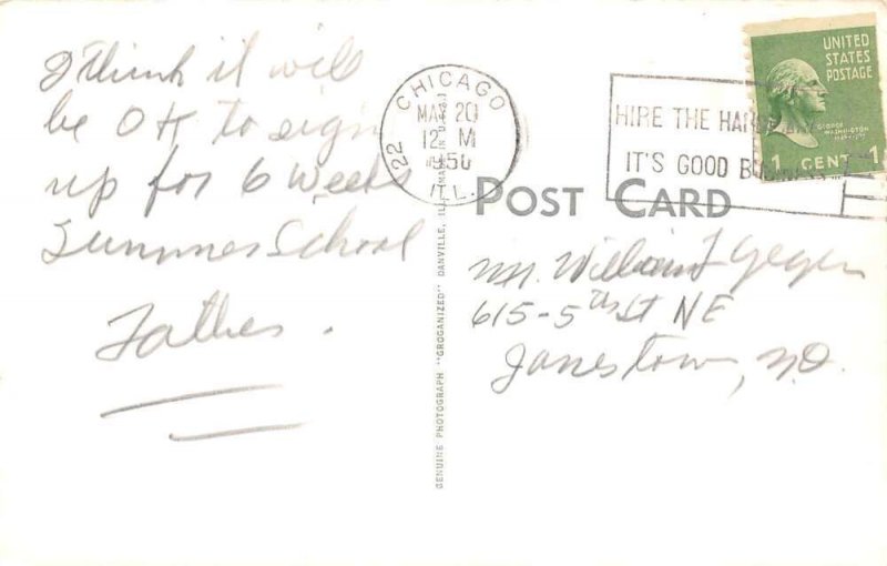 Chicago Illinois Grant Park Soldiers Field Real Photo Postcard AA82276