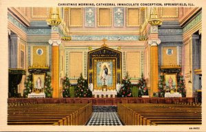 Illinois Springfield Cathedral Immaculate Conception Interior Christmas Morni...