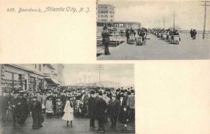 Boardwalk Scene ATLANTIC CITY New Jersey c1900s Antique Vintage Postcard