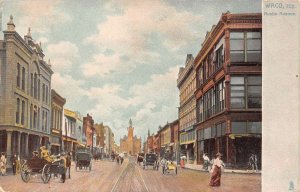 Waco Texas Austin Avenue Color Lithograph Vintage Postcard U6886