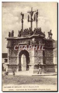 Old Postcard From Brestagne Calvary Calvary of Pleyben