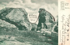 New Haven, Connecticut, 1905, Judges Cave, West Rock Park, Trail, Postcard