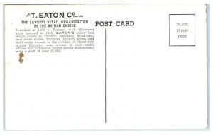 RPPC T. Eaton Co. Ltd., Winnipeg, Manitoba, Canada Postcard