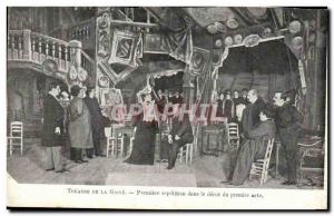 Old Postcard Theater of Gaite Premiere repetition in the decor of the first act