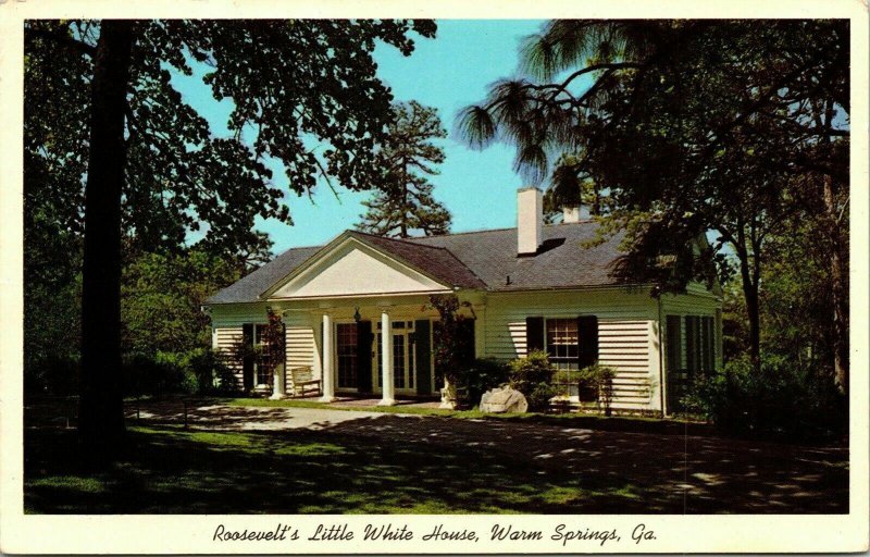 Roosevelt Little White House Warm Springs GA Georgia WB Postcard VTG UNP Unused 