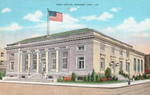 Vintage Postcard Post Office Postal Services Office Building Kokomo Indiana IN