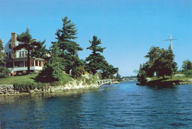 Zavikon Island TI, Thousand Islands, New York - Shortest International Bridge