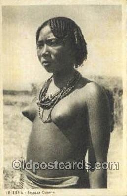 Eritrea African Nude Unused yellowing from age