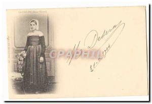 Deux Sevres Old Postcard La creche (precursor map) (cap suit jeuen woman)