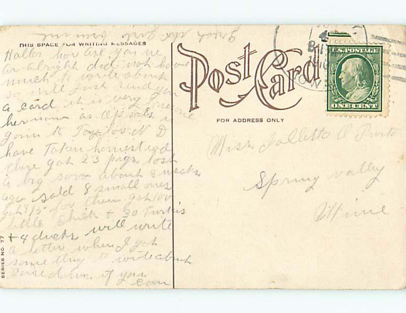 Divided-Back easter CHICK SITS ON JESUS CROSS INSIDE CRACKED EGG r3628