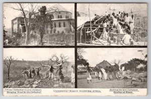 Central Africa Mission Building New Cathedral Likoma c1907 Postcard Y30