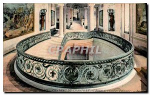 Old Postcard Chateau de Chantilly Ramp Staircase of Honor