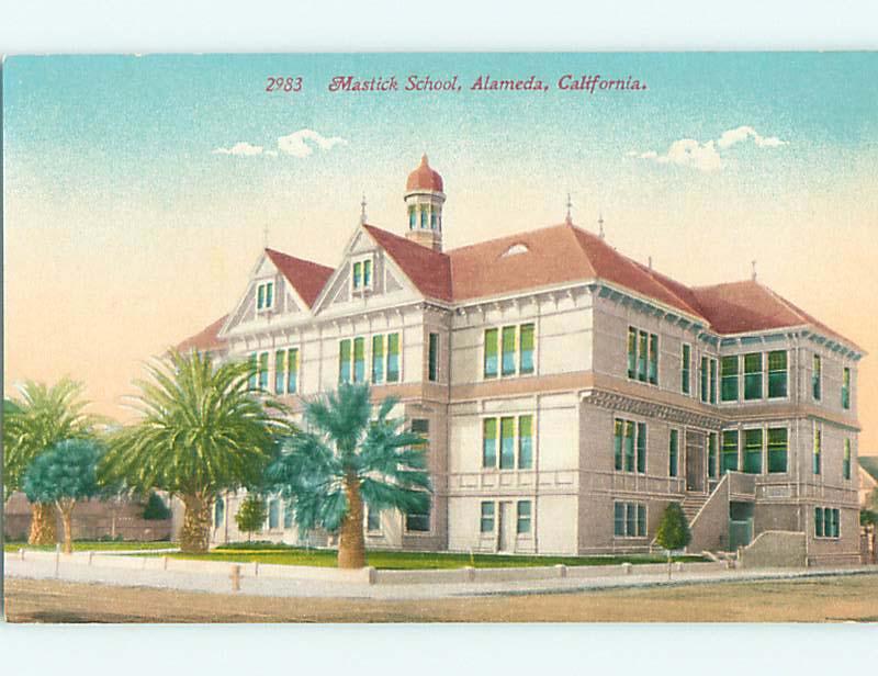 Unused Divided-Back MARSTICK SCHOOL Alameda California CA t5725-12