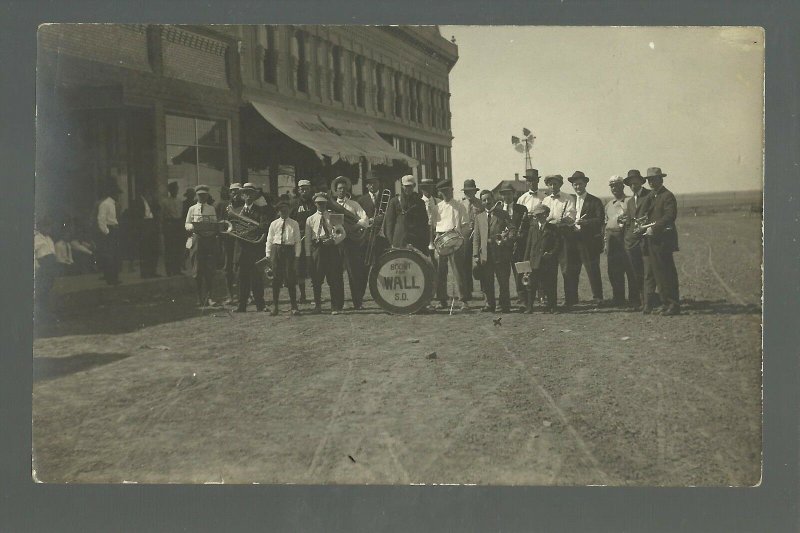 Wall SOUTH DAKOTA RPPC 1914 BAND Parade MAIN STREET Memorial Day nr Rapid City 