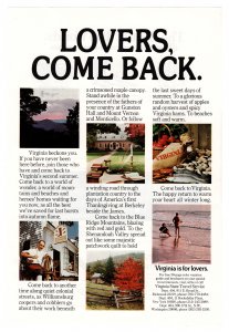 Virginia State Travel Service - 1970's Vintage Ad (Virginia is for Lovers)