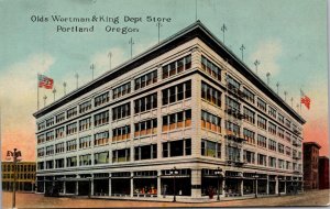 Postcard Olds Wortman & King Department Store in Portland, Oregon