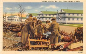 Soldier Detail at Work Fort Leonard Wood, Missouri, USA 1947 