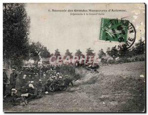 Postcard Old Army Remembrance maneuvers of autumn Infantry was the Grand Halle