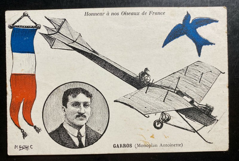 Mint France Picture Postcard Early Aviation Rolland Garros Monoplane Antoinette