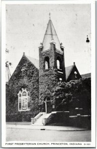 First Presbyterian Church, Princeton IN Vintage Postcard K38