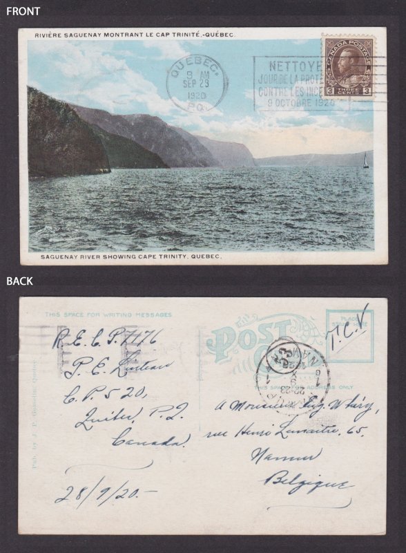 Postcard, CANADA, Quebec, Saguenay River Showing Cape Trinity