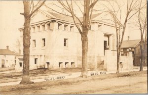 RPPC Public Library, Miles MI Vintage Postcard S37