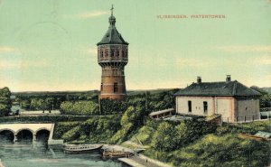 Netherlands Vlissingen Watertoren Vintage Postcard 08.27