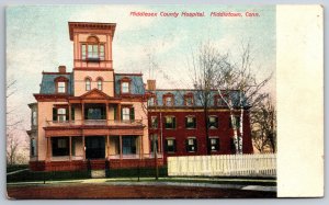 Middletown Connecticut~Victorian Middlesex County Hospital~Fence Birch Tree~1907