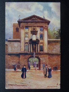 London Entrance to ST. BARTHOLOMEWS HOSPITAL Artist C. Flower c1904 Postcard