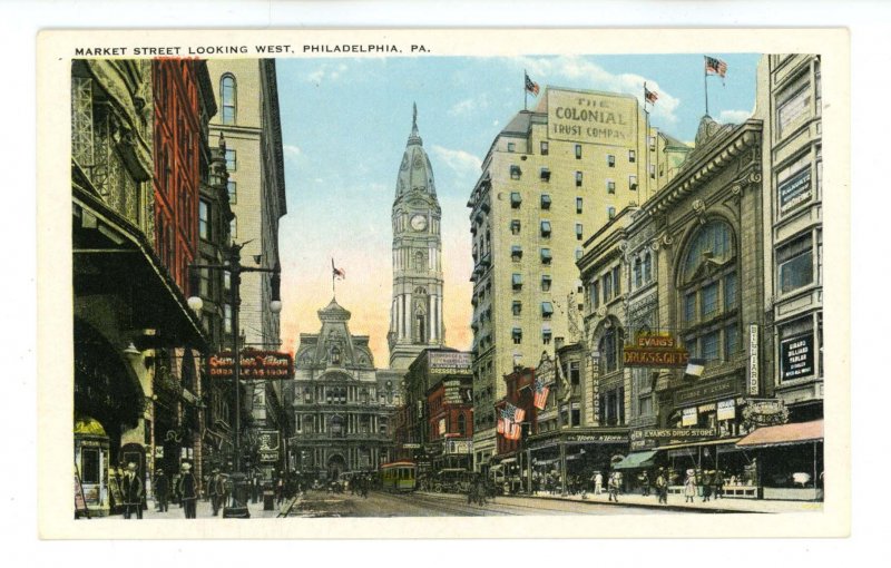 PA - Philadelphia. East Market Street looking West 