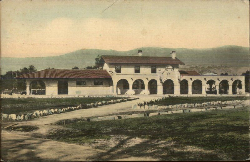 Santa Barbara CA SP RR Train Depot Station c1910 Postcard