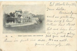 Private Mailing Card West Lake Park Pavilion Los Angeles CA