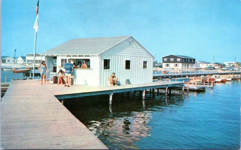 Dewey Beach Delaware Postcard 1960 Pier Rehoboth Bay MG