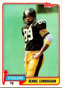 1981 Topps Football Card Bennie Cunningham Pittsburgh Steelers sk60480