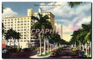 Postcard Old Biscayne Boulevard Miami Fla