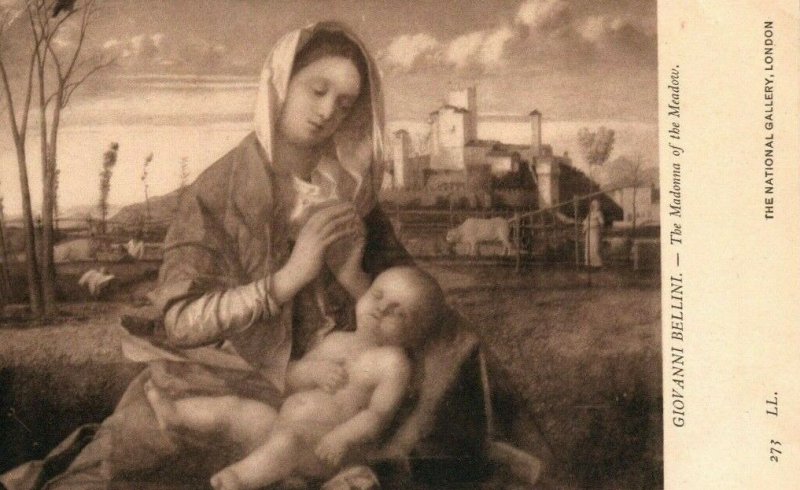 London National Gallery The Madonna Of The Meadow Giovanni Bellini Postcard