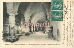 Postcard Abbey of Mont Saint Michel The Montgommeries La Salle alms (XIII S)