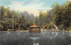 Ohio Postcard STEUBENVILLE Jefferson County c1910 STANTON PARK Gazebo Lake 1