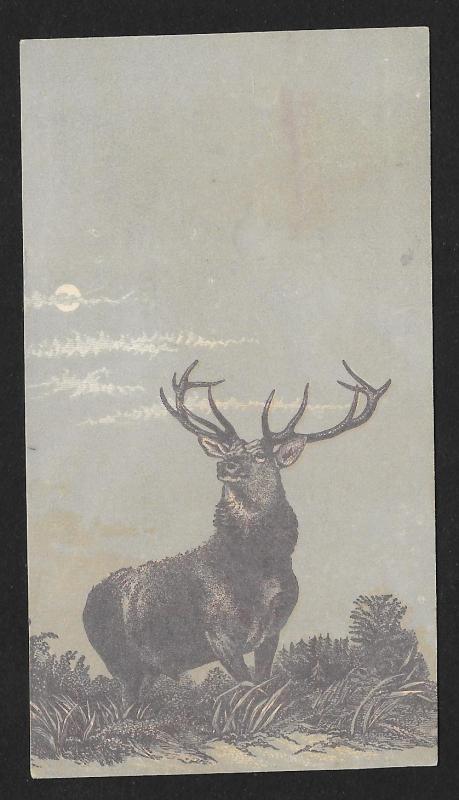 VICTORIAN TRADE CARD Reed Groceries Male Deer