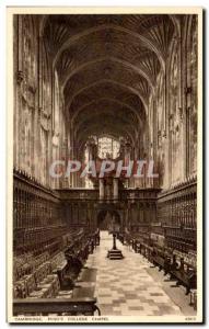 Postcard Old Cambridge King's College Chapel