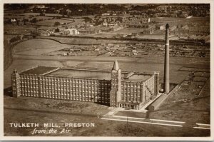 Tulketh Mill Preston UK Aerial View Aircraft Manufacturing Co. RPPC Postcard F61