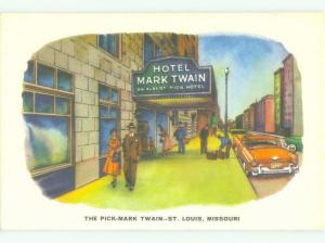 Unused 1950's MARK TWAIN HOTEL St. Louis Missouri MO HQ0200