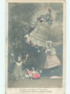 tinted rppc c1910 EASTER BELL AC9015