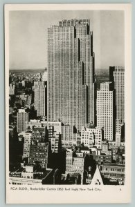 New York City~RCA Building~Rockefeller Center~Real Photo Postcard~RPPC