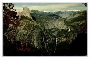 View From Glacier Point Yosemite Vally California CA UNP Chrome Postcard S7