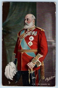 Ireland Postcard H.M. King Edward VII c1910 Posted Antique Oilette Tuck Art