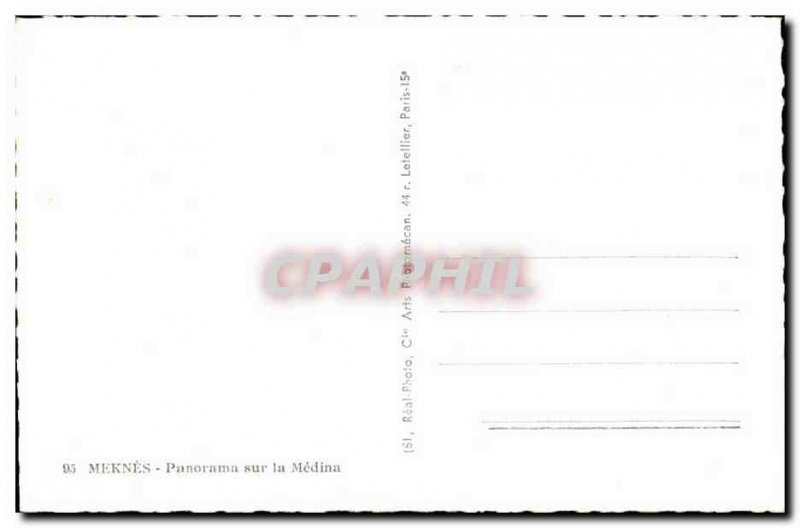Modern Postcard Panorama Morocco Meknes Medina