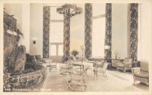 RPPC THE AHWAHNEE SOLARIUM Yosemite Hotel Interior c1920s Vintage Postcard